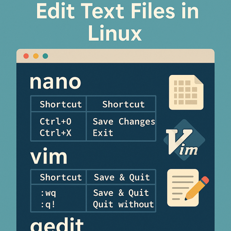 How to Edit Text Files in Linux (nano, vim, gedit)