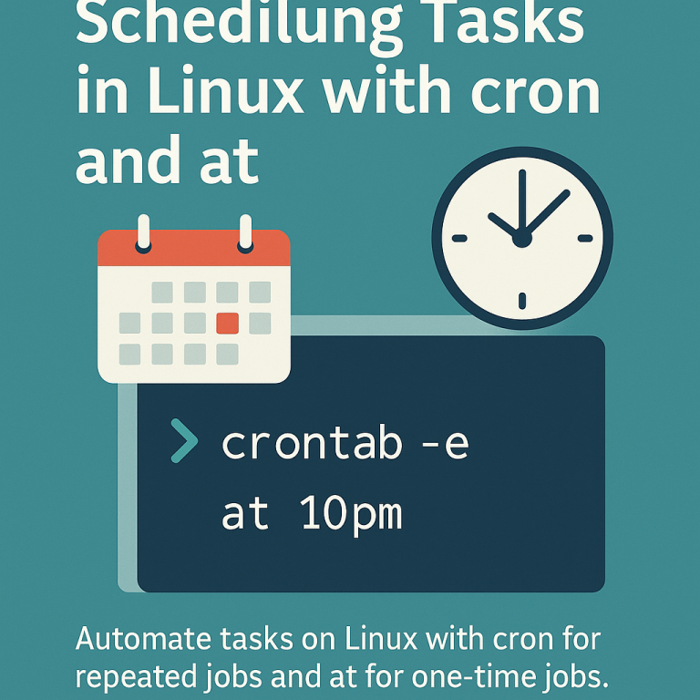 Scheduling Tasks in Linux with cron and at
