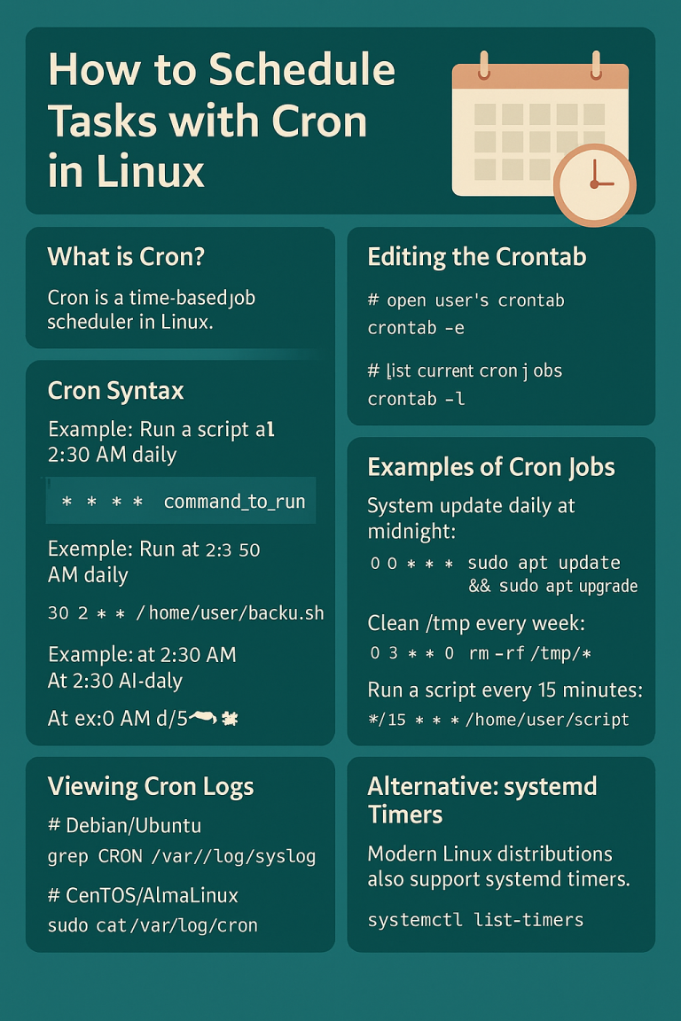How to Schedule Tasks with Cron in Linux