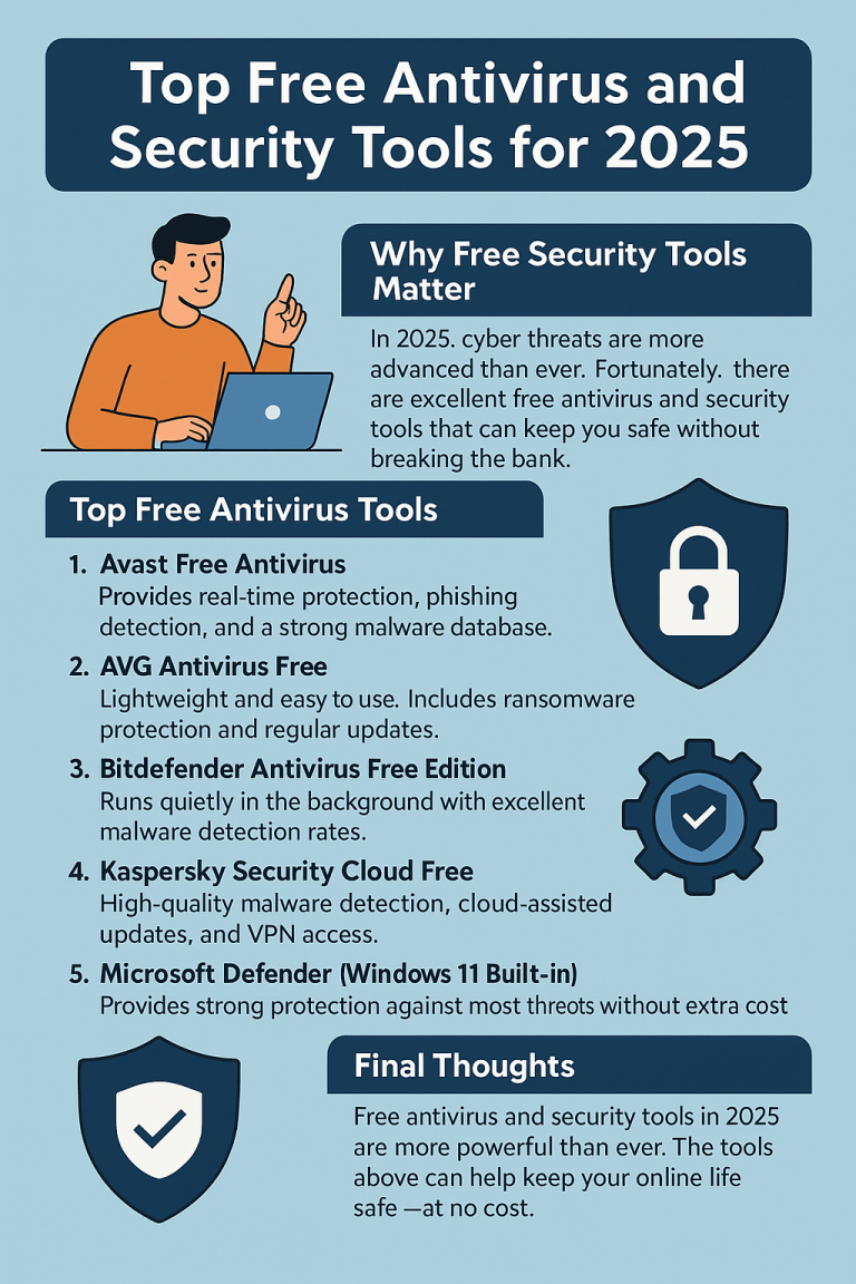 Top Free Antivirus and Security Tools for 2025